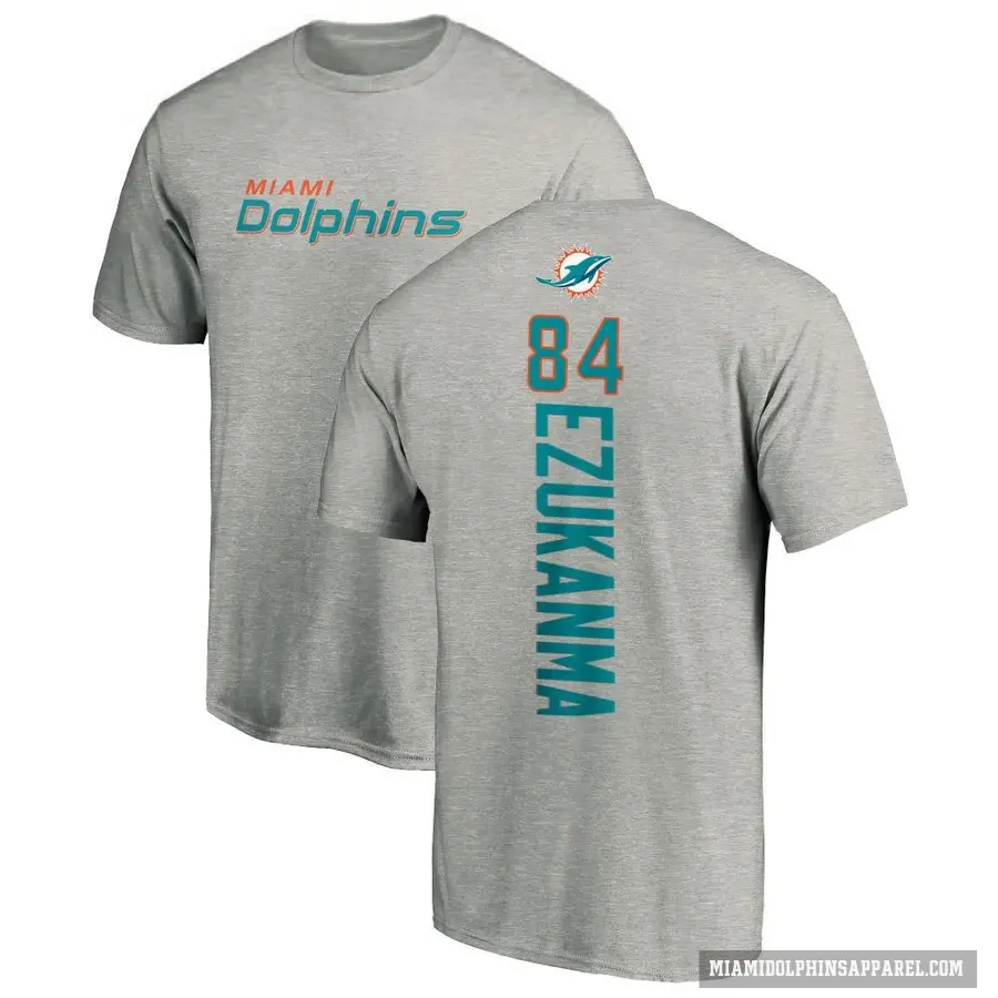 Men's ＃84 Erik Ezukanma Miami Dolphins Ash Backer T-Shirt