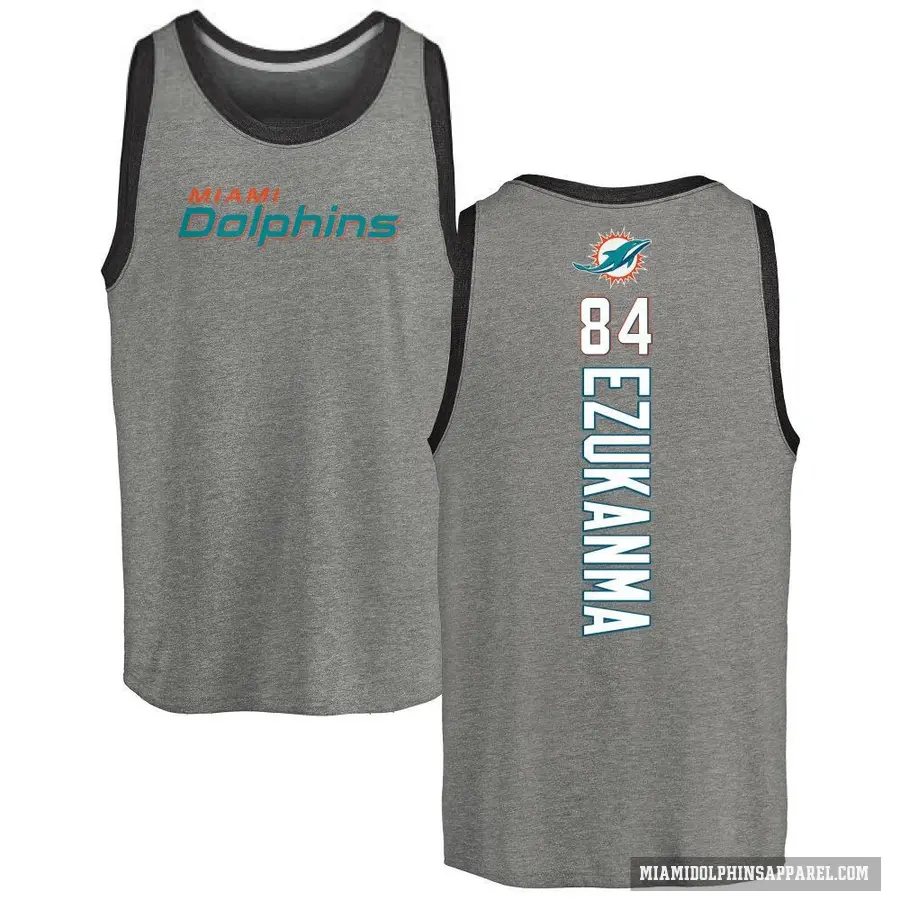 Men's ＃84 Erik Ezukanma Miami Dolphins Ash Backer Tank Top