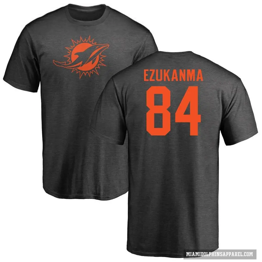 Men's ＃84 Erik Ezukanma Miami Dolphins Ash One Color T-Shirt