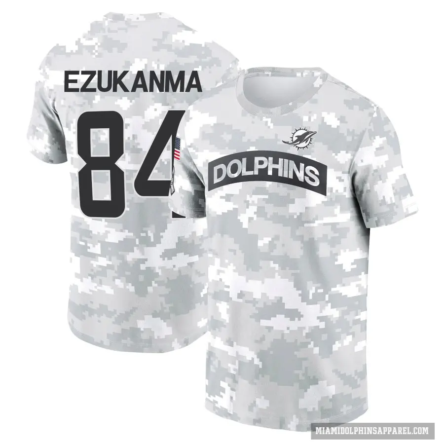 Youth ＃84 Erik Ezukanma Miami Dolphins Camo Arctic 2024 Salute to Service Performance T-Shirt