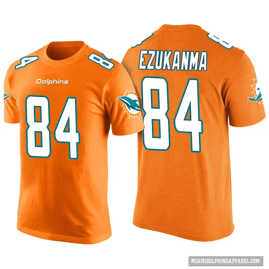 Youth ＃84 Erik Ezukanma Miami Dolphins Orange Color Rush T-Shirt